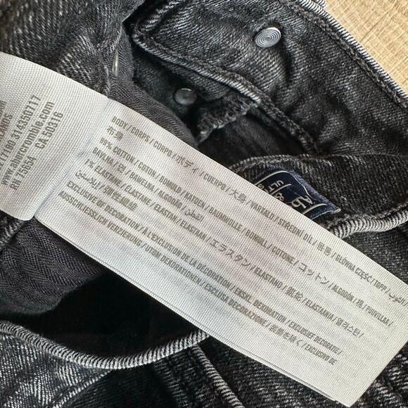 Abercrombie & Fitch LONG Ultra High Rise Straight Button Fly Jeans Black 27 4 - Picture 5 of 8